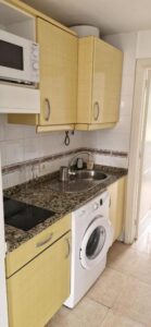 Cocina del apartamento en Oasis Dunas de Corralejo, Fuerteventura.