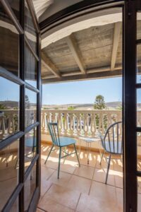 Terraza en planta alta de la villa de la calle central de Lajares, Fueteventura