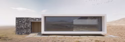 Vista aérea de la Villa aislada con piscina en Tindaya, Fuerteventura.